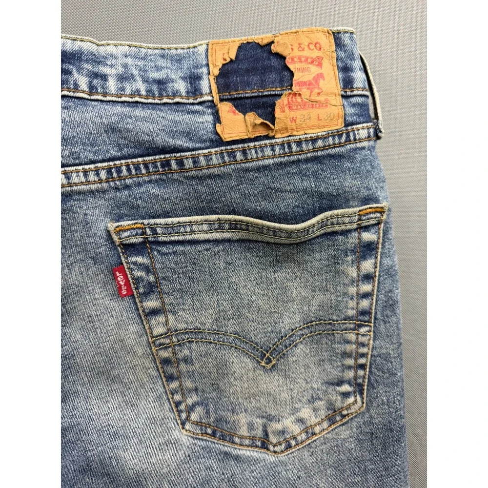 Levi's 511 Slim Fit Jeans Mens Blue Light Wash‎ Denim 34x29